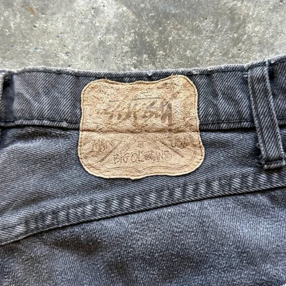 Vintage 80s Stussy BIG OL Jeans Made In USA Jean Shorts Size 32 - Picture 3 of 7